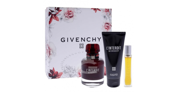 Givenchy L'Interdit Rouge EDP 3Pcs Gift set For Her 80 ml / 2.7 Fl